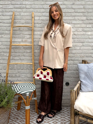 Short Sleeve Blazer / Beige