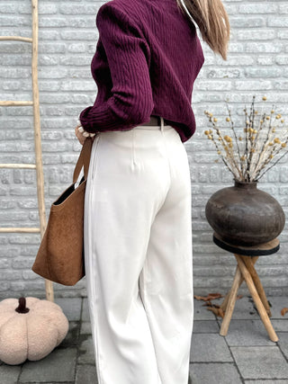 Wide Classy Trousers / Beige