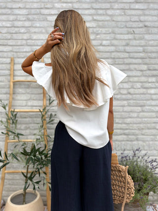 Denver Denim Top / White