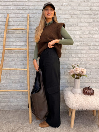 Loose Cargo Pants / Black