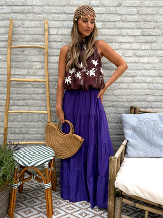 Flowy Maxi Skirt / Purple