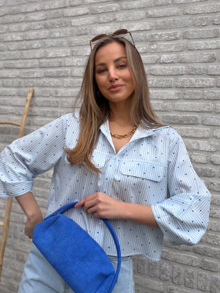 Sweetheart Stripe Shirt / Light Blue