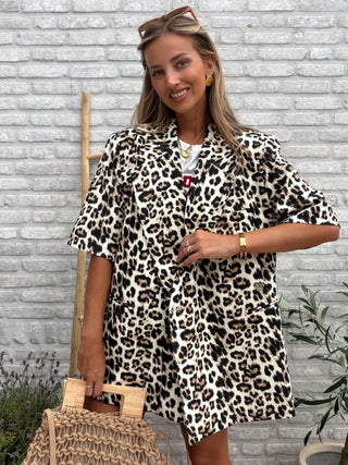 Leopard Statement Blazer / Brown