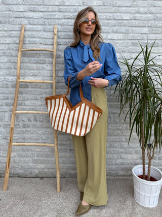 Soft Elastic Waist Pants / Avocado