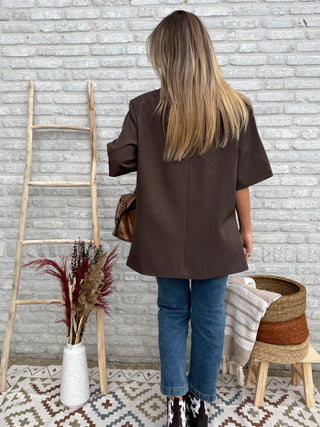 Oversized Chic Blazer / Dark Brown