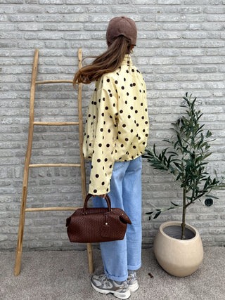 Polka Dot Multi-Way Jacket / Yellow