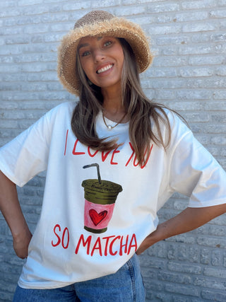 Matcha Love Graphic Tee / White