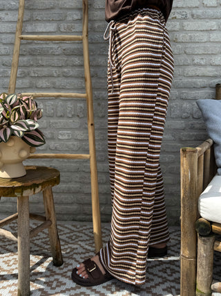 Everyday Stripe Pants / Brown
