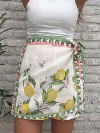 Bohemian Bloom Skort / White-Yellow