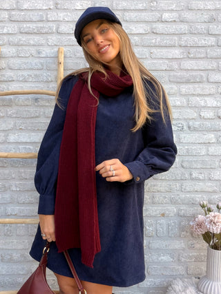 Corduroy Shirt Dress / Blue