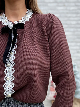 French Bow Knit / Chocolate