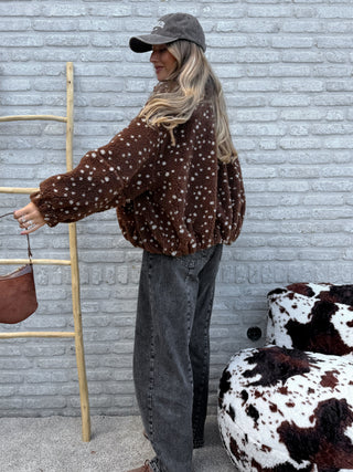 Oversized Teddy Jacket / Bambi Brown