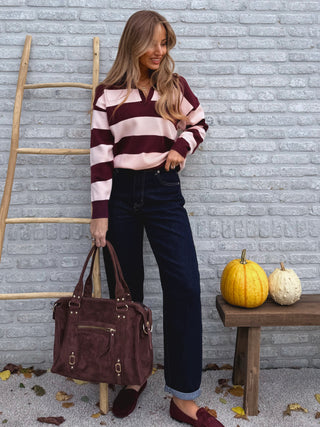 Mid Mom Jeans / Dark Blue