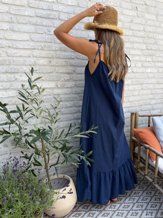 Summer Breeze Maxi Dress / Dark Blue