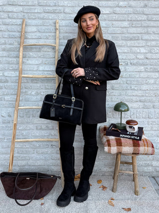 Diamond Detail Blazer / Black