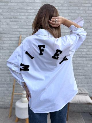 Oversized Wifey Shirt / White