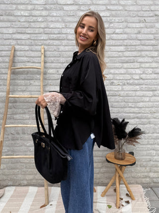 Basic Oversized Shirt / Black