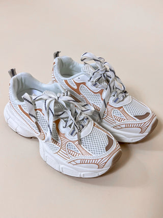 Chunky Lace Sneakers / Beige