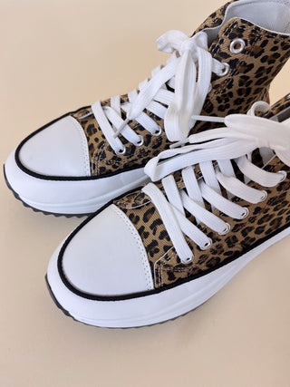 High Sole Sneakers / Leopard Print