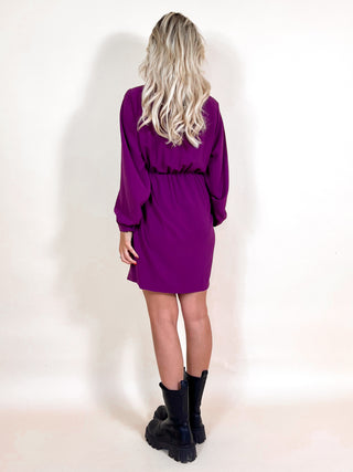 Classic Wrap Dress / Purple