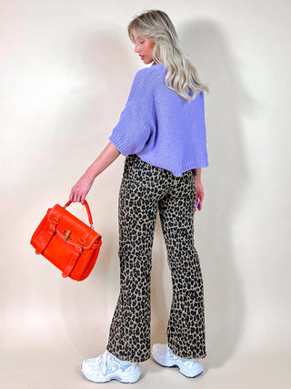 Wide High Jeans / Leopard