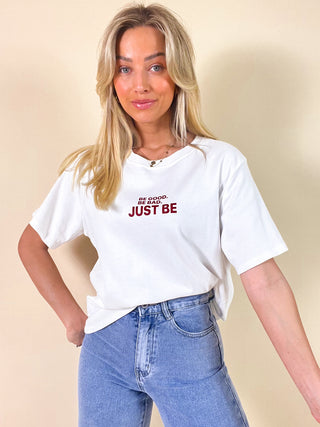 Just Be Basic Shirt / White