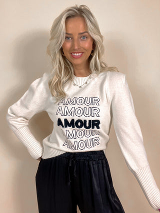 Amour Sweater / Black - White