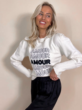 Amour Sweater / Black - White