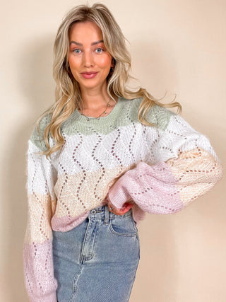 Rainbow Pastel Sweater / Multi