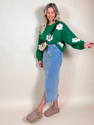 Daisy Oversized Sweater / Green
