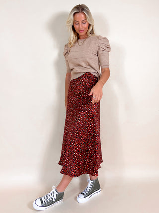 Maxi Leopard Skirt/ Caramel