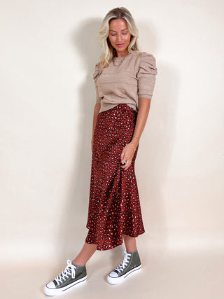 Maxi Leopard Skirt/ Caramel