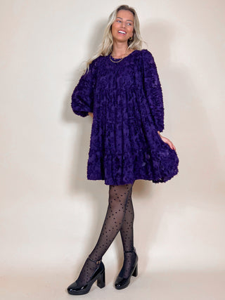 Flowy Fuzzy Dress / Purple