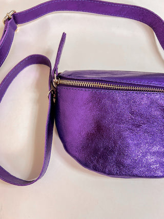 Metallic Banana Bag / Purple