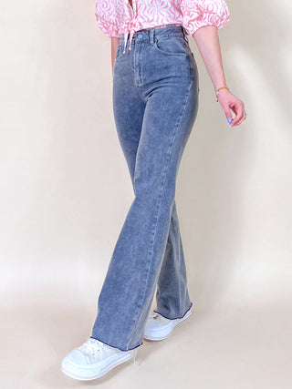Wide Straight High Jeans / Grey