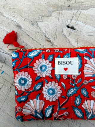 Bisou Pouch / Floral Red