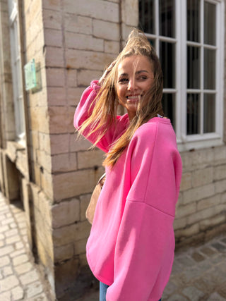 Girl Mom Sweater / Pink-Beige