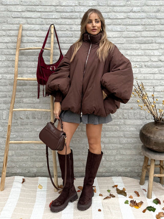 Oversized Puffer Jacket / Brown