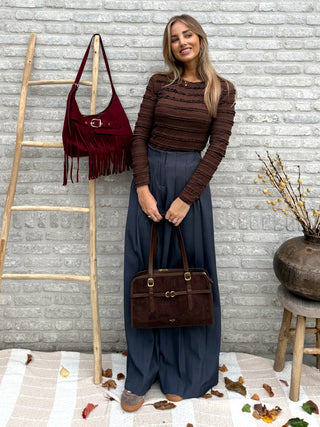 Pleated Wide Pants / Grey