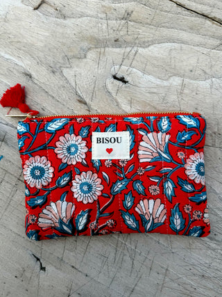 Bisou Pouch / Floral Red