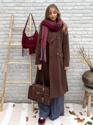 Long Wool Coat / Deep Chocolate