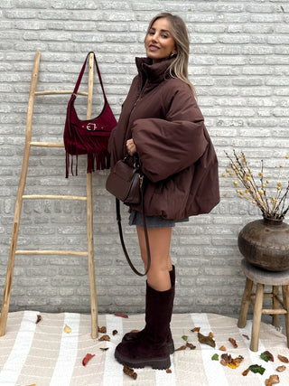 Oversized Puffer Jacket / Brown