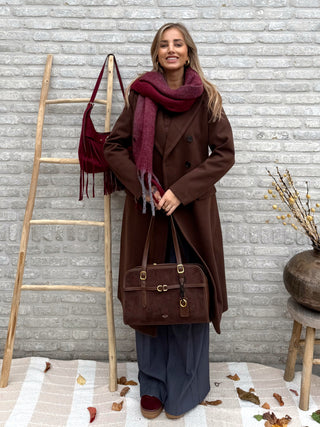 Long Wool Coat / Deep Chocolate