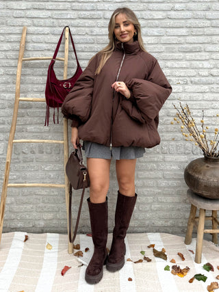 Oversized Puffer Jacket / Brown